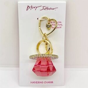 Betsey Johnson Ring Pop NWT Handbag Charm Heart Keychain